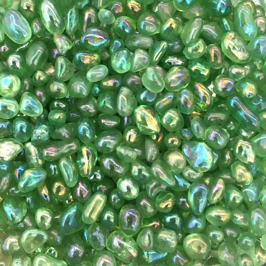 Green Iridescent Glass Bead