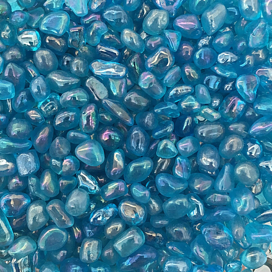 Aqua blue Iridescent Bead