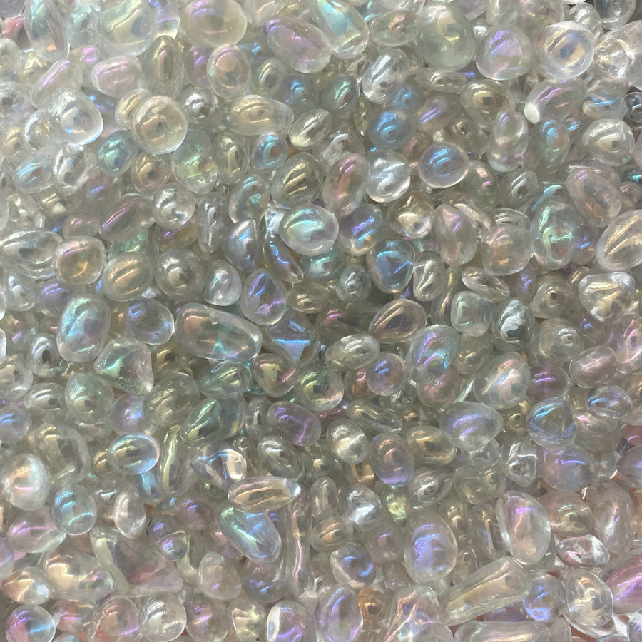 Clear Iridescent Glass Bead