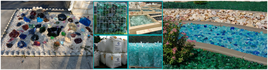 landscaping glass stone